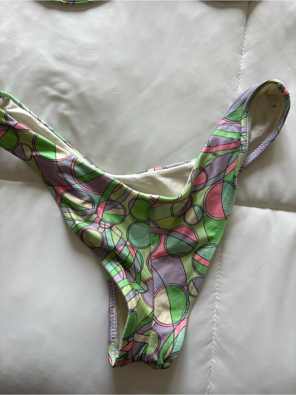 Frankie's Bikinis Pastel Purple & Green Patterned Two-Piece Bikini